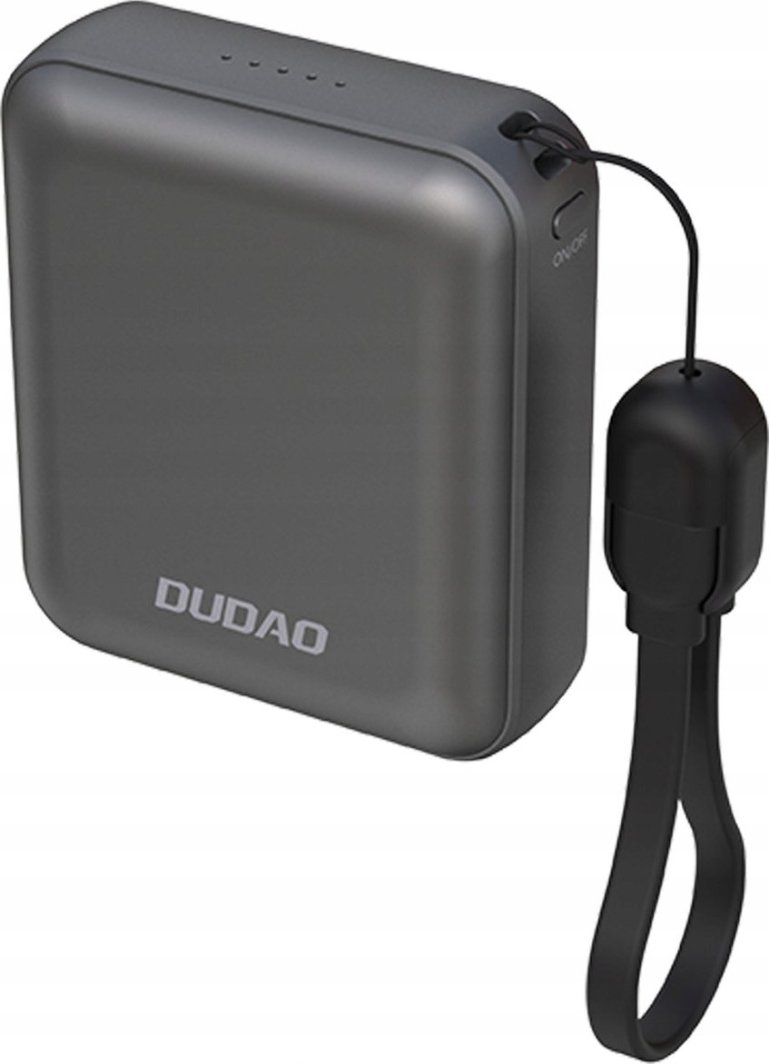 Powerbank Dudao K22+ 10000mAh 22.5W USB-C z zawieszką / kablem - szary 1