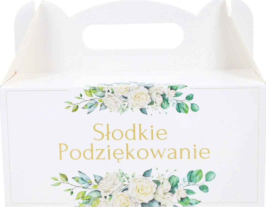 PUDEŁKO NA CIASTO 10szt podziękowanie dla gości KOMUNIA ŚLUB CHRZEST karton 1