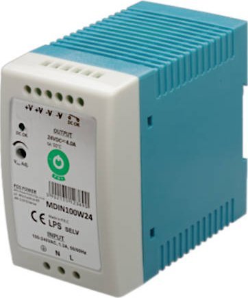 Zasilacz DIN 24V/4A/96W, plastic case, slim 1