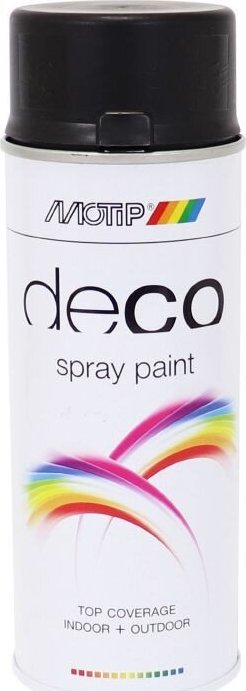 Motip deco Ral 9005 dyb sort satin 400ml. 1