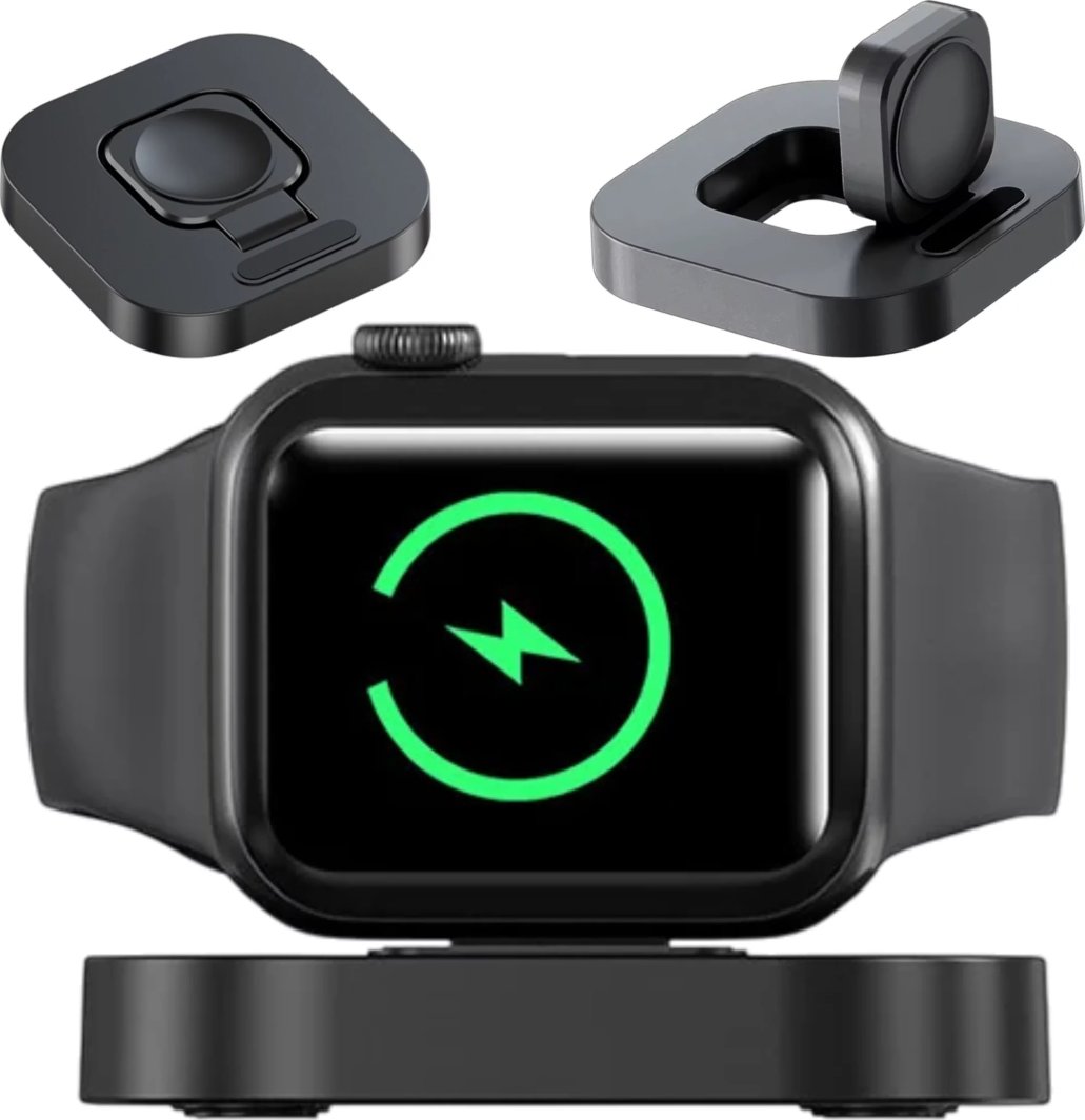 Mini ładowarka indukcyjna do ładowania Apple Watch USB Alogy Mini Stand Charger Czarna 1
