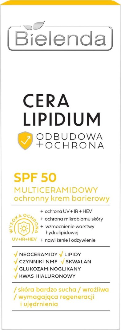 Bielenda Cera Lipidium Multiceramidowy ochronny krem barierowy SPF50 30ml 1