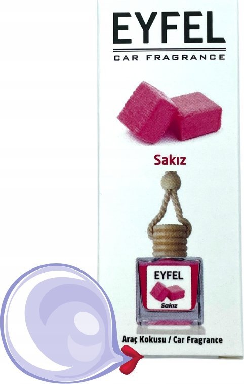 Eyfel Zawieszka zapachowa do samochodu Guma Balonowa 10ml 1