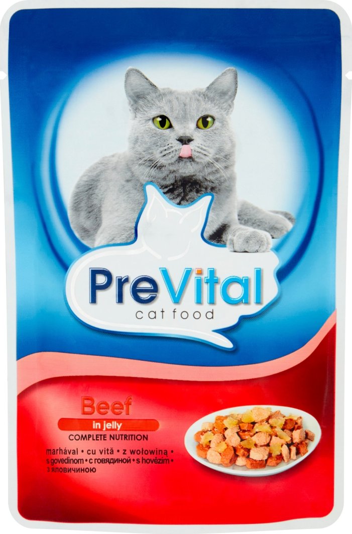 PREVITAL wołowina w galaretce dla kotów 100g 1