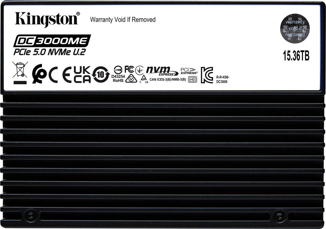 Dysk serwerowy Kingston DC3000ME 15.36TB U.2 PCI-E x4 Gen 5.0 NVMe  (SEDC3000ME/15T3) 1