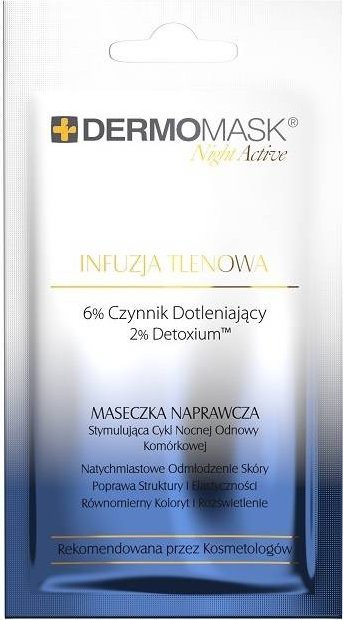 Lbiotica / Biovax Dermomask Night Active Maseczka naprawcza na twarz - Infuzja Tlenowa 12ml 1