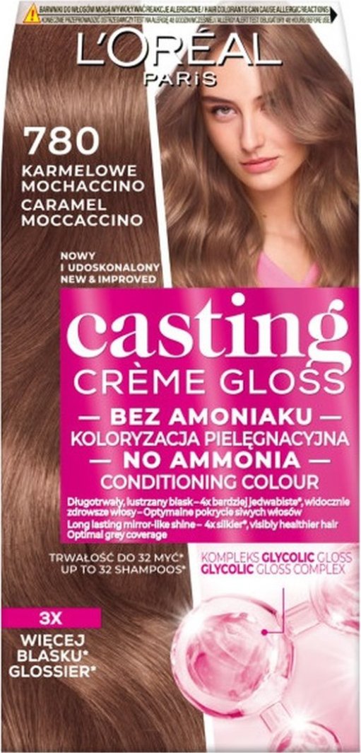 L'Oreal Paris Casting creme gloss farba do włosów 780 karmelowe mochaccino 1