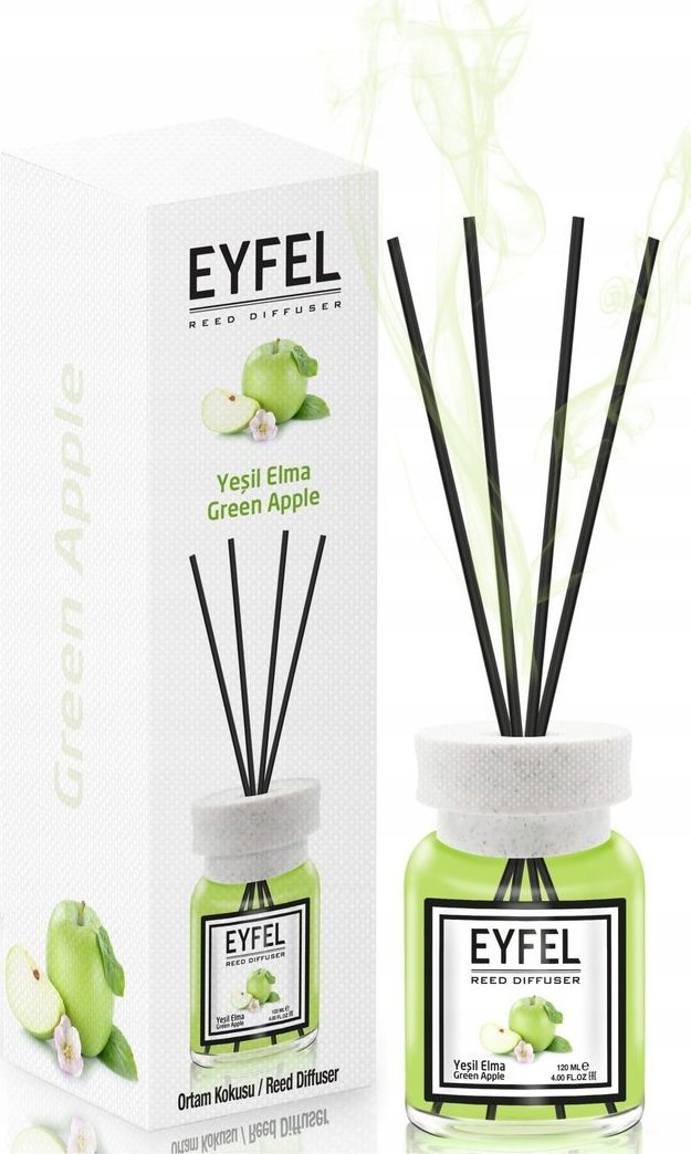 Eyfel Dyfuzor zapachowy z patyczkami Zielone Jabłko 120ml 1