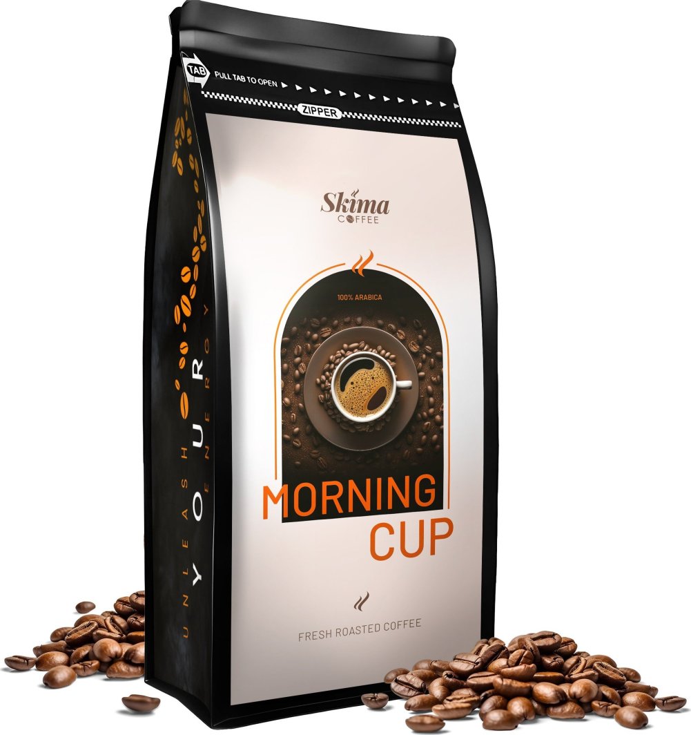 Kawa ziarnista 1kg MORNING CUP 100% ARABICA do ekspresu + GRATIS 1