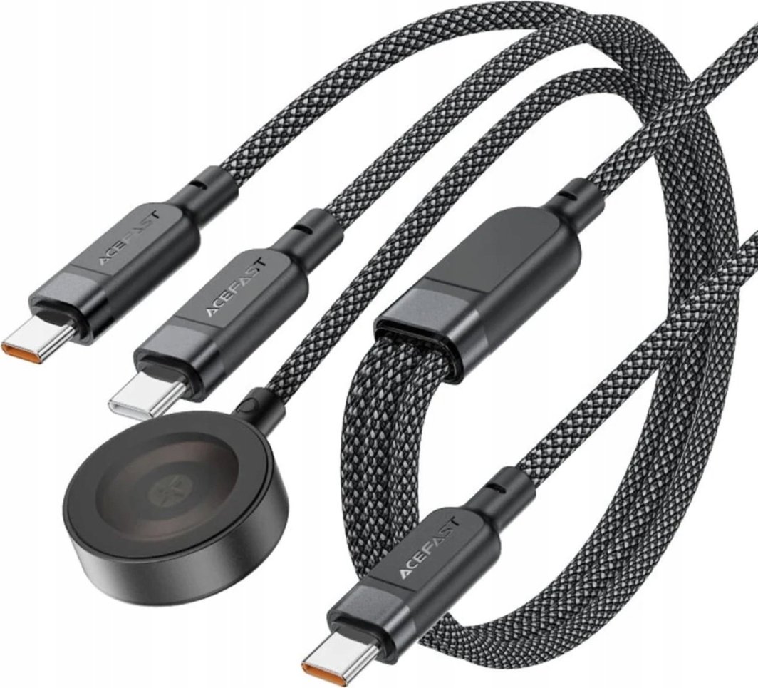 Kabel USB Acefast USB-C - 2x USB-C 1.2 m Wielokolorowy (6974316283799) 1