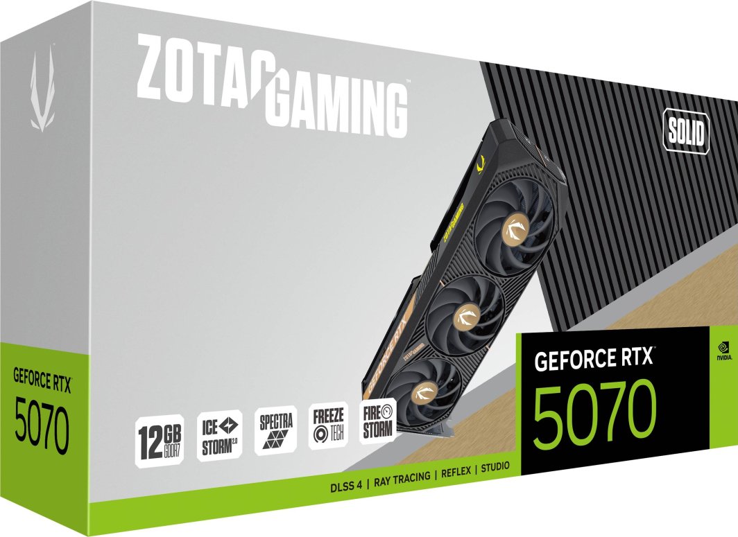 Zotac GeForce RTX 5070 Solid 12GB GDDR7 DLSS4 (ZT-B50700D-10P