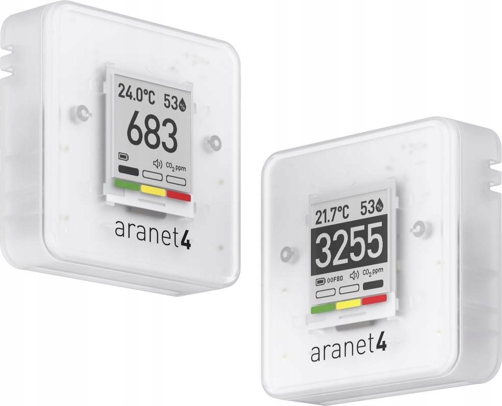 aranet CO2-måler 0, 0, 0, 600 - 9999, 50, 85, 1100 ppm, °C, %, hPa med temperaturmålefunktion 1