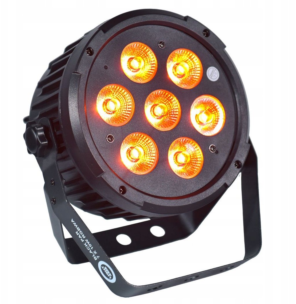 LIGHT4ME BLACK PAR 7x10W RGBWA LED mocny lekki 1