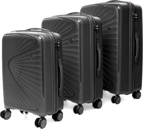 Zestaw walizek 3w1 POLIPROPYLEN PP6 GRAFITOWY 1