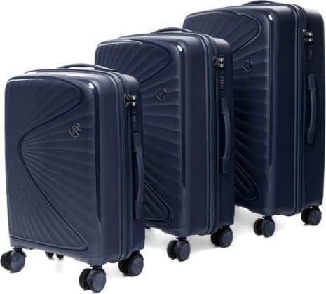 Zestaw walizek 3w1 POLIPROPYLEN PP6 GRANATOWY 1