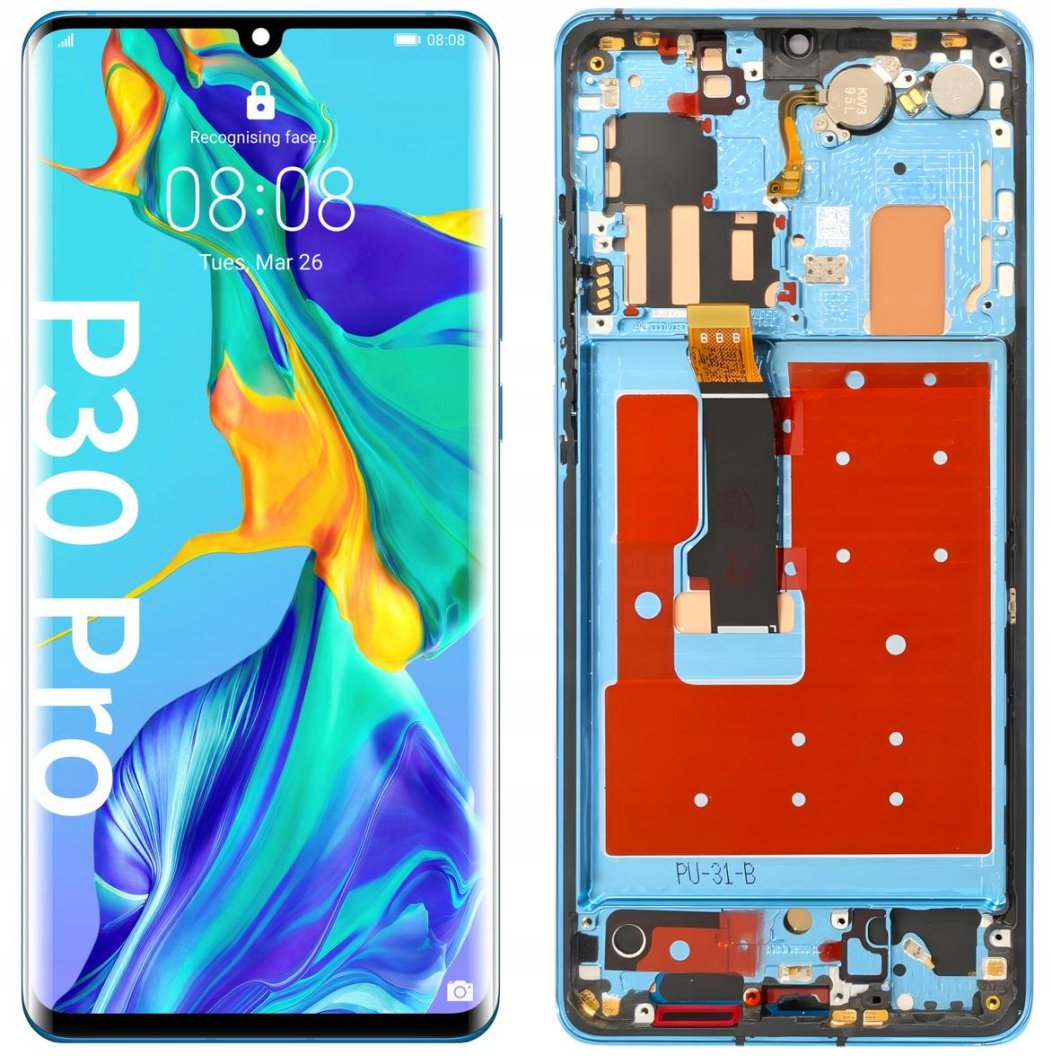 WYŚWIETLACZ EKRAN LCD DO HUAWEI P30 PRO OLED RAMKA NIEBIESKI VOG-L09 1