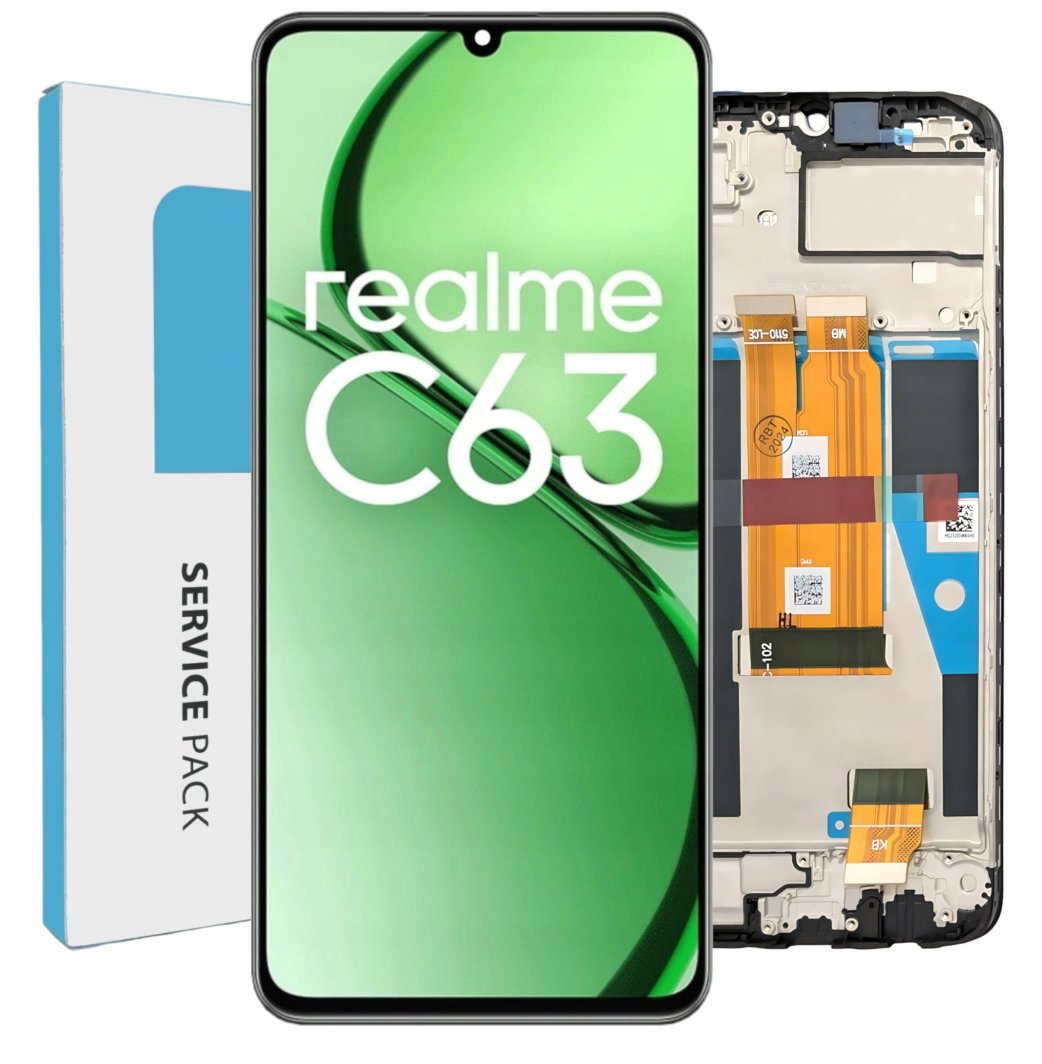 ORYGINAŁ WYŚWIETLACZ EKRAN LCD SZYBKA DOTYK DO TELEFONU REALME C63 4G RAMKA 1