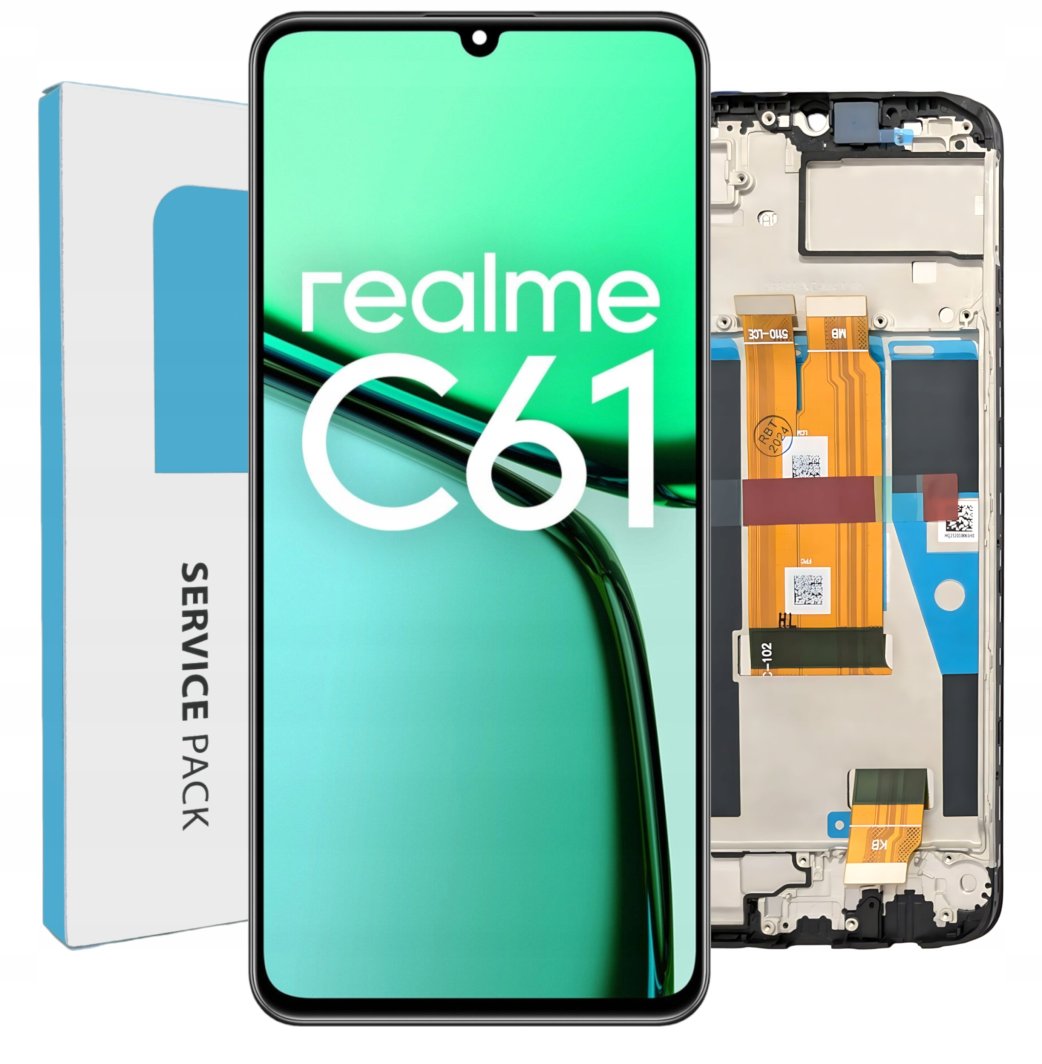 ORYGINAŁ WYŚWIETLACZ EKRAN LCD SZYBKA DOTYK DO TELEFONU REALME C61 RAMKA 1