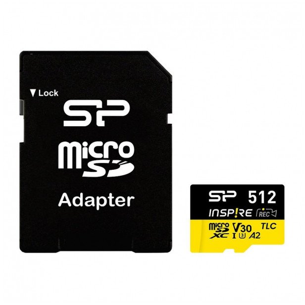 silicon power Karta pamięci microSDXC Inspire 512GB UHS-I U3 A2 V30 4K TLC 1
