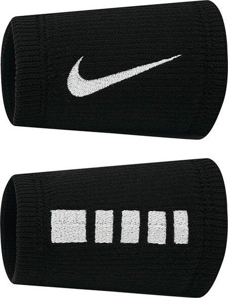 Frotki na nadgarstek Nike Elite Doublewide Wristbans 2 szt. czarno-biała N1006700010OS 1