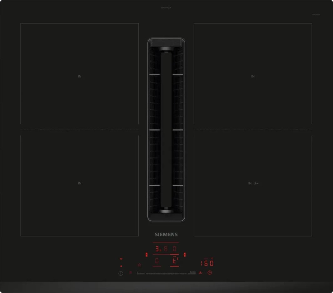Siemens iQ500 ED631HQ26E, Black, Built-in, 60 cm, Zone induction hob, Glass-ceramic, 4 zone(s) 1