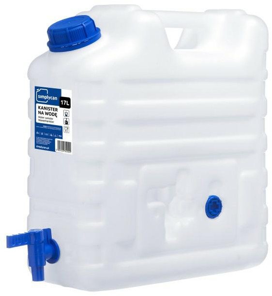 KANISTER NA WODĘ PITNĄ 15L Z KRANEM ATEST 1