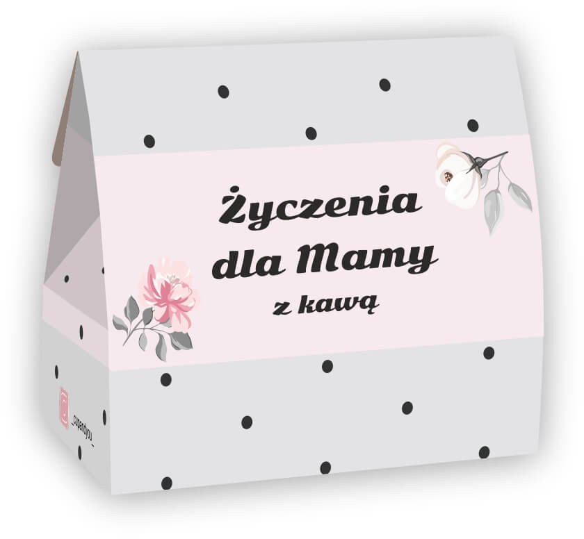 Dziękuję, że jesteś! Życzenia z kawą dla Mamy- prezent upominek zestaw 5 kaw smakowych aromatyzowanych na Dzień Matki 1