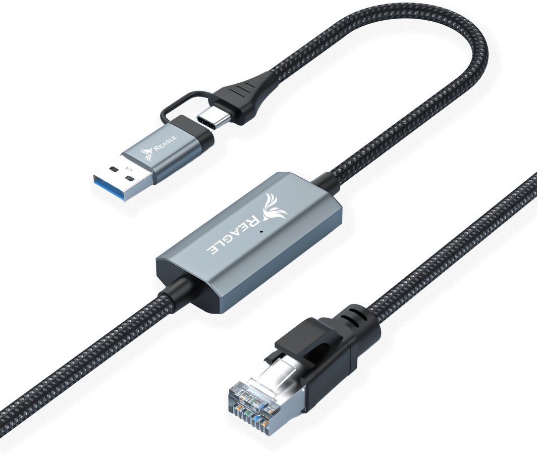 Kabel USB Reagle USB-A - RJ-45 2 m Czarny 1