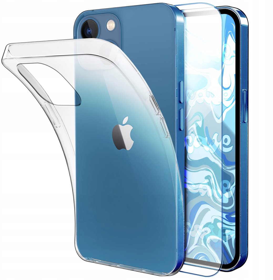ETUI DO IPHONE 13 MINI GUMOWE OBUDOWA CASE SILIKON SLIM POKROWIEC   SZKŁO 1