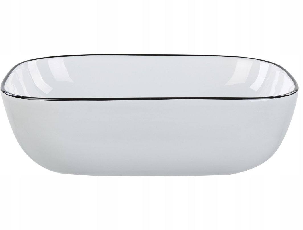 Umywalka Beliani Umywalka nablatowa 46 x 33 cm biała XERT 1