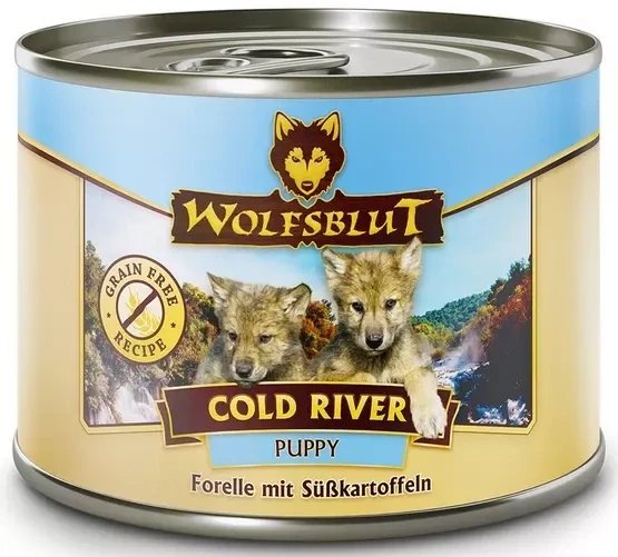 Wolfsblut Dog Puppy Cold River - pstrąg i bataty puszka 200g 1