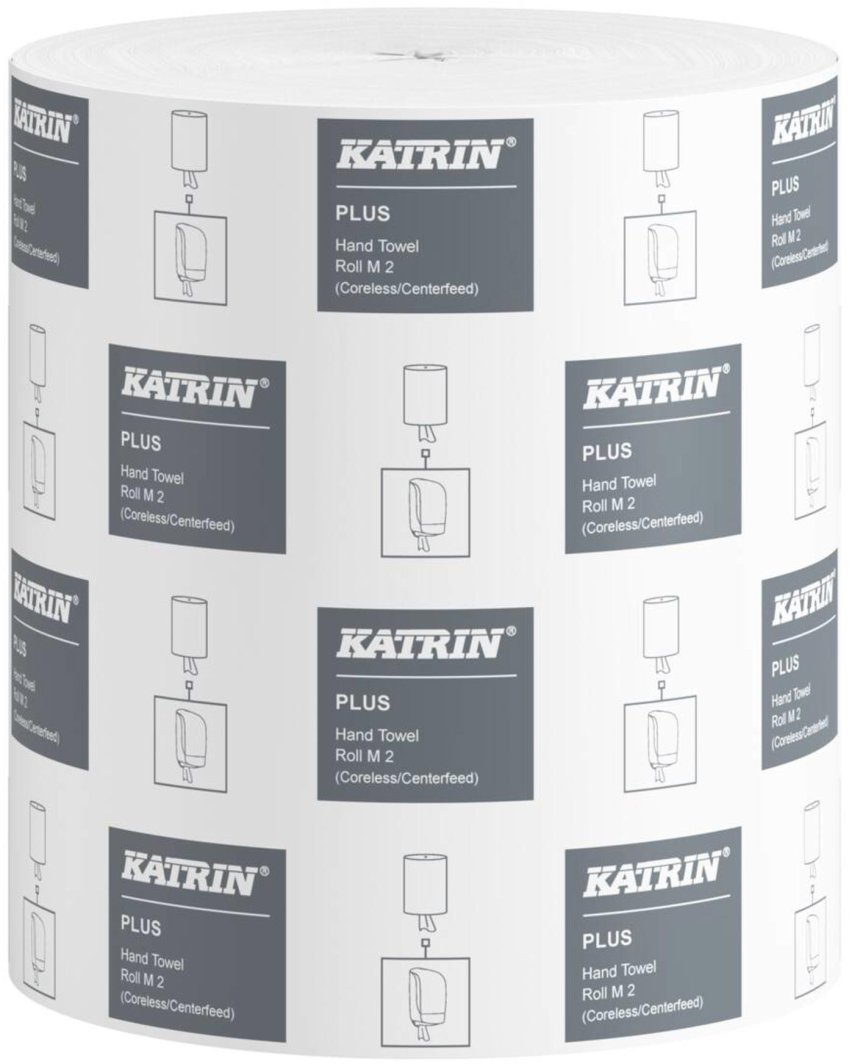 Aftørringspapir Katrin Plus M2 2-la 23cmx167m 6rl/kar 448610 - (6 ruller pr. karton) 1