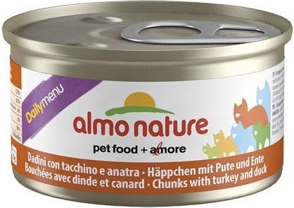 Almo Nature Daily Menu Kot - Indyk i kaczka puszka 85g 1