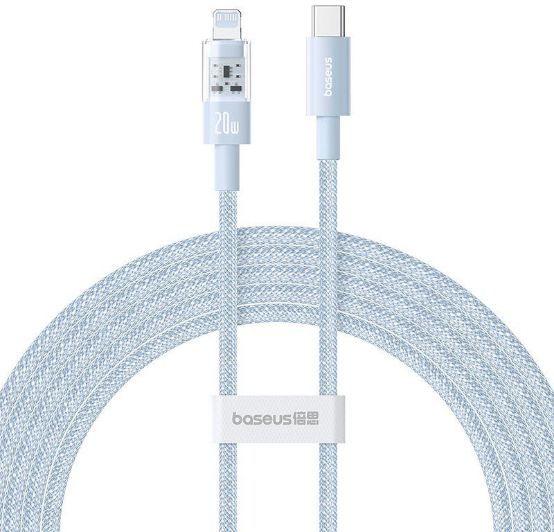 Kabel USB Baseus USB-C - Lightning 2 m Niebieski (P10373001311-01)