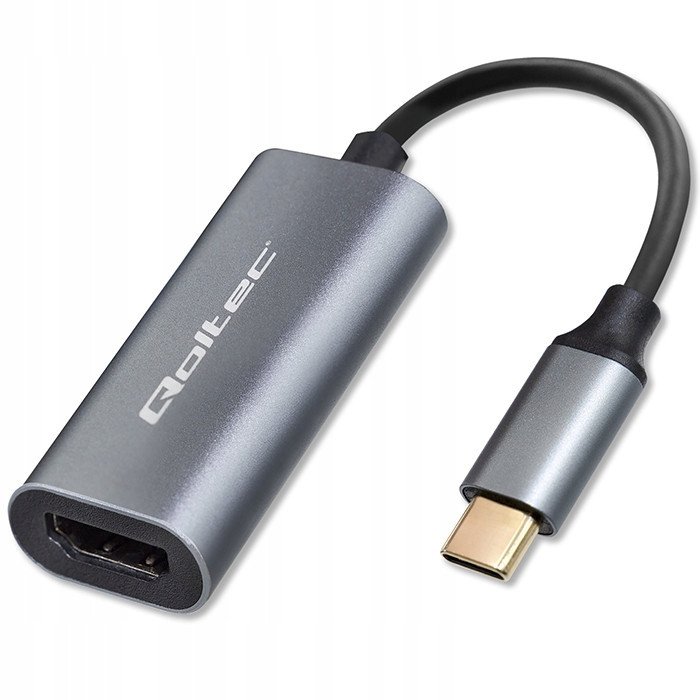 Adapter aluminiowa przejciówka USB-C na HDMI 4K