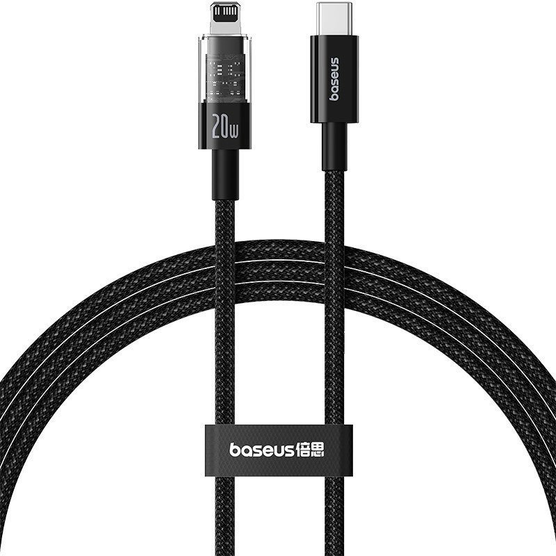 Kabel USB Baseus USB-C - Lightning 1 m Czarny (P10373001111-00)