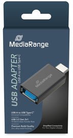MediaRange Universaler USB-A auf USB-C Adapter   schwarz
