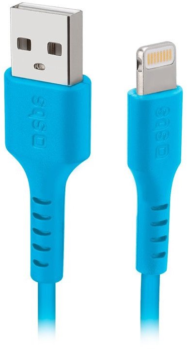 Kabel USB SBS Mobile Lightning - USB-A 1 m Niebieski (8018417327452)