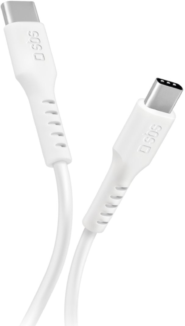 Kabel USB SBS Mobile USB-C - USB-C 1 m Biały (8018417457647)