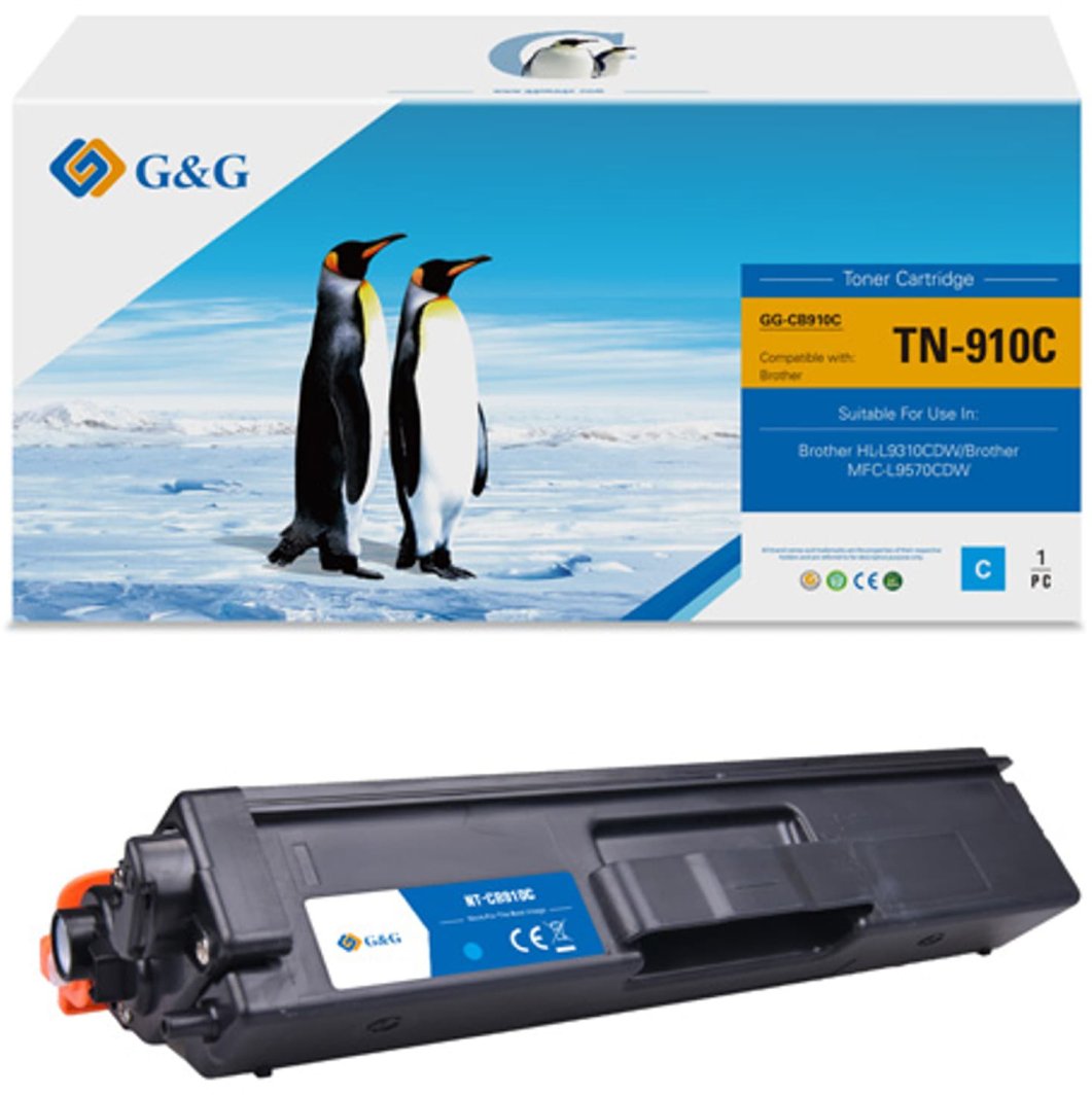 G&G kompatybilny toner z Brother TN910C, NT-CB910C, cyan, 9000s