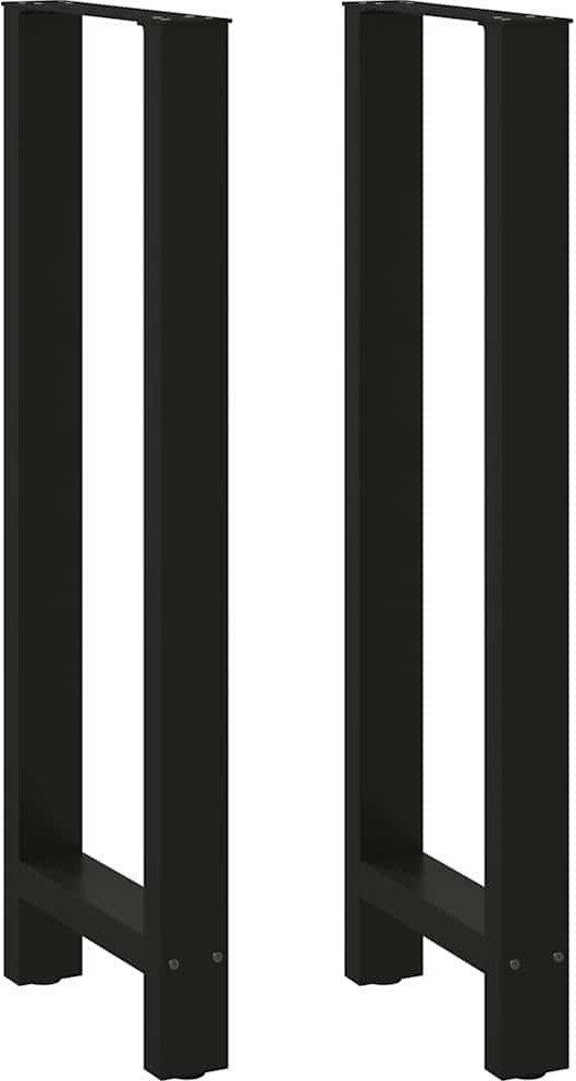 vidaXL Nogi do stolika kawowego, czarne, 2 szt., 50x(110-111) cm, stal 1