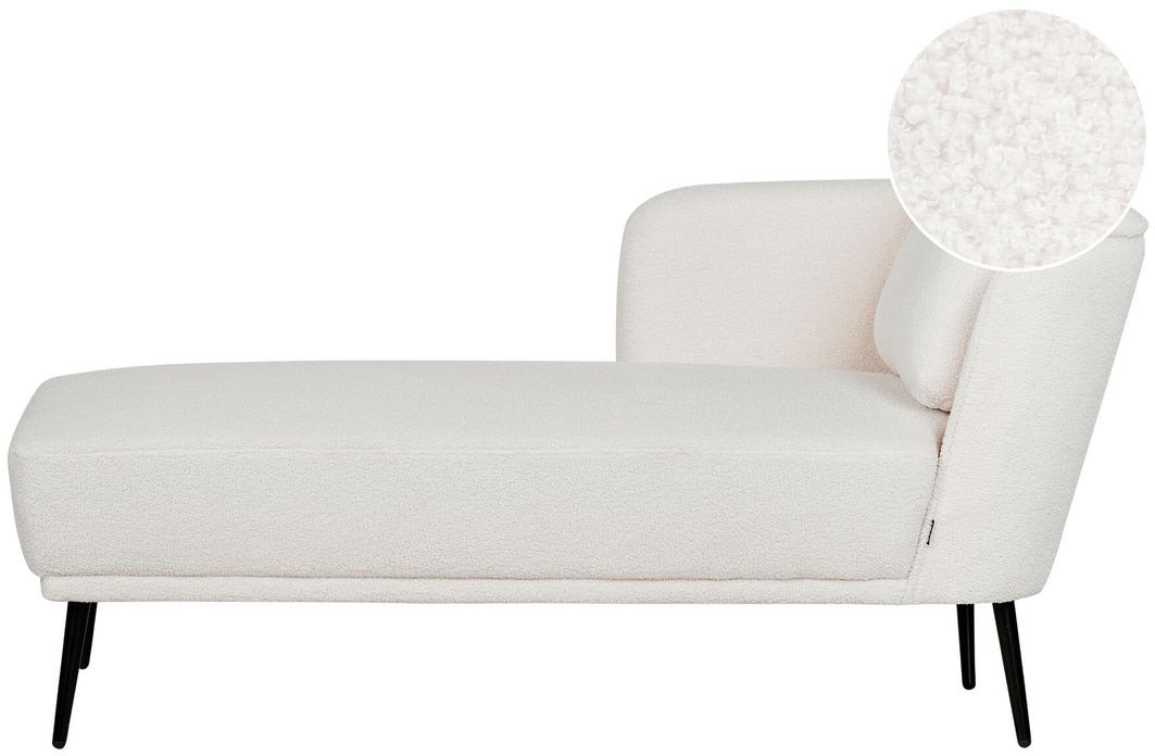 Beliani Szezlong boucle prawostronny złamana biel ARTHEZE 1