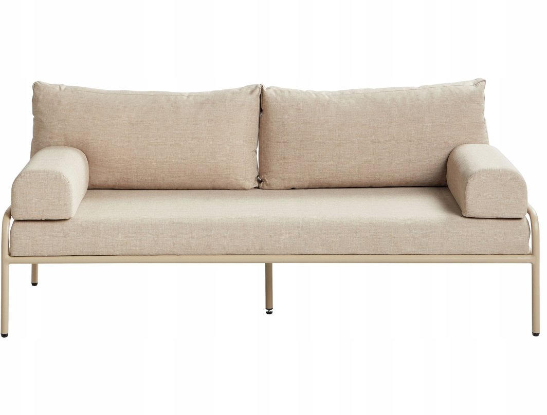Beliani Sofa ogrodowa dla 2 osób SOLOFRA Metal Beżowy 1