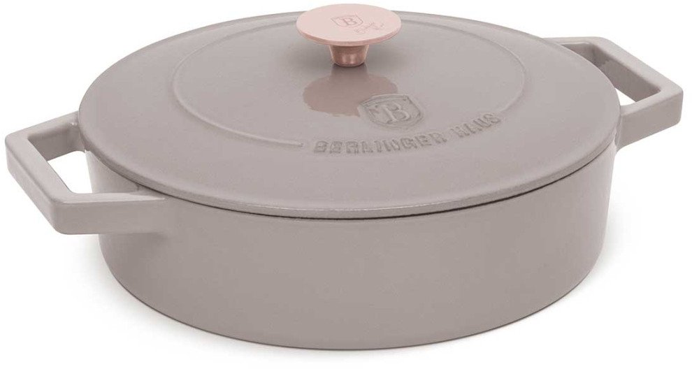 Berlinger Haus Garnek Żeliwny 26cm Płaski Berlinger Haus Bh-6527 Taupe 1