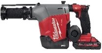MILWAUKEE.CORDLESS HAMMER M18 FHAFOH16-302X WITH BUILT-IN VACUUM DRAIN DDE-0 2.3J 2xHB3 CASE 1