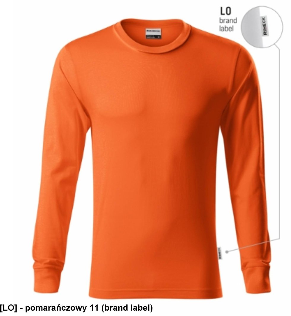 Resist LS R05 - ADLER - Koszulka unisex, 160 g/m2, 100% bawełna, - pomarańczowy 11 (brand label) L 1