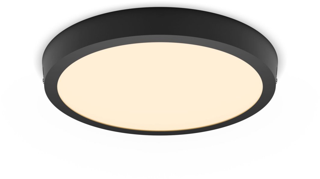 Surface LED panel PHILIPS MAGNEOS, 20W, 2700K, 1900lm, round f., black color, o26.8xh2.8cm 1