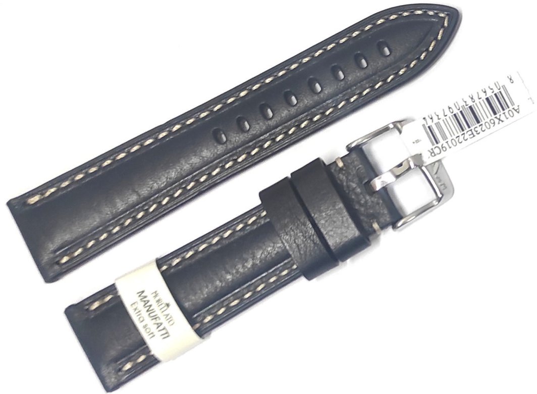 Skórzany pasek do zegarka 22 mm Morellato A01X6023E22019CR22 czarny . 1