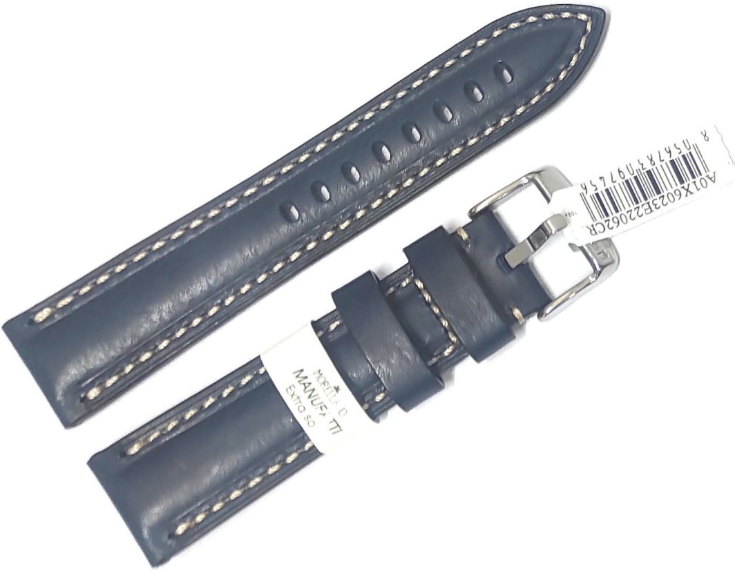 Skórzany pasek do zegarka 22 mm Morellato A01X6023E22062CR22 niebieski . 1