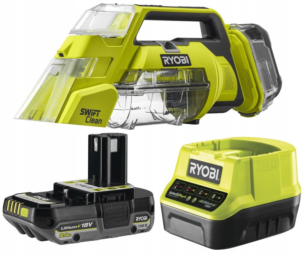 Ryobi RDC18-1C20G Cordless Carpet Spot Cleaner Kit 1